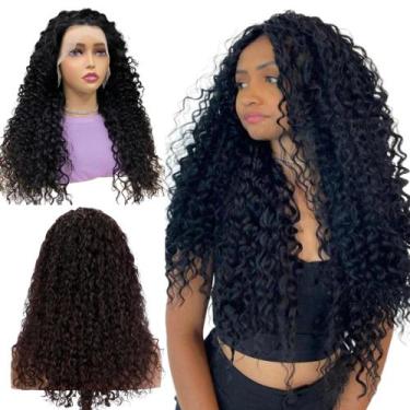 Imagem de Peruca Front Lace Cacheada Idêntica Ao Humano 70cm Bio Fibra - BBles, 