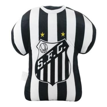 Imagem de Almofada Camisa Time 40x17x45cm Santos - Mileno