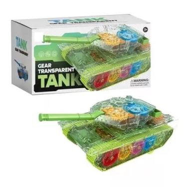 Imagem de Brinquedo tanque militar transparente musical com luzes - TOYS