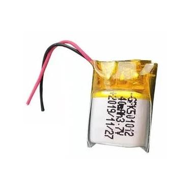 Imagem de bateria 2 fios recarregavel 3,7v 401012 com 40mah 4mm de espessura x 10mm de largura x 12mm de comprimento