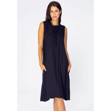 Imagem de Vestido Midi Viscose Regata Piaf Preto - Amazonia Vital