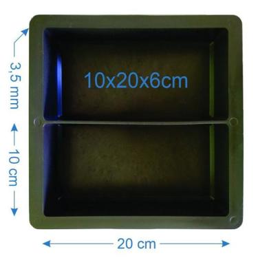 Imagem de 3 Forma De Piso Paver Bloquete Tijolinho 6cm - Plastidon