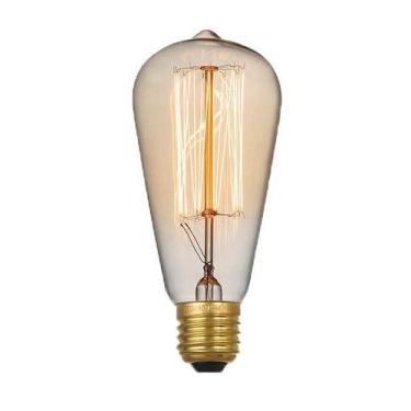 Imagem de Kit 3 Lâmpadas Filamento Carbono ST64 Branco Quente 40W - CTB, 220V