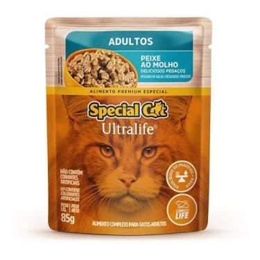 Imagem de Sache Special Cat Para Gatos Adultos Peixe Ao Molho 85g Caixa Lacrada 