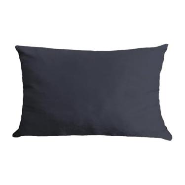 Imagem de Capa para Almofada em Veludo Liso Retangular Cinza Chumbo