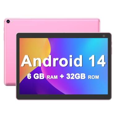 Imagem de Tablet Android 12, tablets de 10 polegadas, 4 GB de RAM, 32 GB ROM, suporte para tablet com expansão de 512 GB, tela IPS de 1280 x 800, câmera dupla de 2 MP + 8 MP, WiFi, Bluetooth, 6000 mAh, tablet