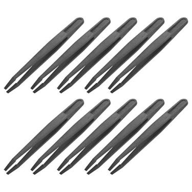 Imagem de Tweezers Anti-estática de Fibra de Carbono, Ponta Curva para Eletrônicos de Bricolage, Ferramenta de Reparo de Relógios Com Material de Alcalina ácido, Alta Temperatura, PPS +