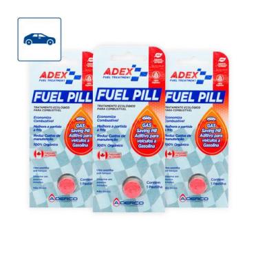 Imagem de Aditivo Para Combustível GASOLINA ADEX Pastilhas  Kit 3 Unid - ADERCO