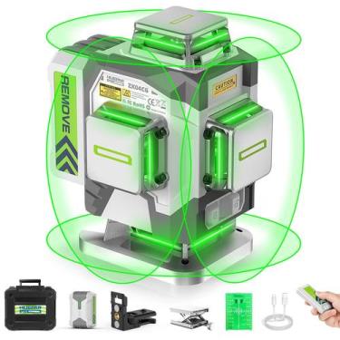 Imagem de Nível de laser Huepar Pro, autonivelante, 4 x 360, linha verde