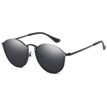 Imagem de Óculos De Sol Feminino Redondo Espelhado Proteção Uv400+case - SUN, 2,