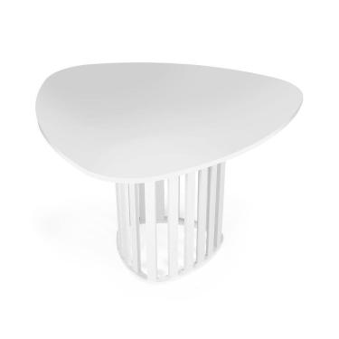 Imagem de Mesa De Jantar Orgânica 4 Lugares 120x118cm Branca - Straub Web