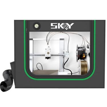 Imagem de Lutyr Gabinete Para Impressora 3D Atualizado Com Kit De Ventilação, Luz Led, Termo-Higrômetro, Tenda À Prova Fogo E Poeira, Capa Protetora Temperatura Constante, Estrutura Ferro Bambu Lab A1, A1 Min