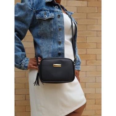 Imagem de Lançamento Bolsinha Quadrada Lisa - Trend Bags, Preto, L