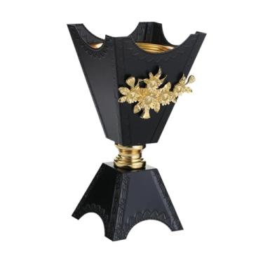 Imagem de Fenteer Bakhoor queimador bakhoor suporte de incenso para, spa aromaterapia árabe escritório em casa aroma queimador incenso bakhoor oud queimador, Preto