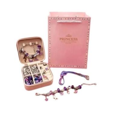 Imagem de Pulseira E Colar De Miçangas Feitos À Mão Para Meninas, Brinquedo De P