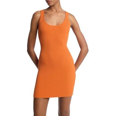Imagem de Michael Kors Vestido feminino canelado com gola redonda, Lorange, P