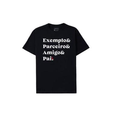 Imagem de Camiseta Exemplo Parceiro Amigo Pai Reserva, GGG, Preto