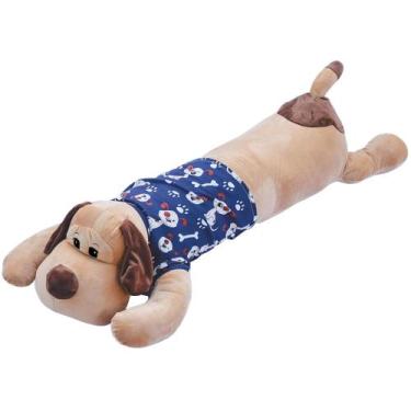Imagem de Xuxão Travesseiro Apoio Para Corpo Pelúcia Dog - Bebê Feliz, Marrom