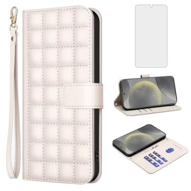 Imagem de Asuwish Capa carteira para Samsung Galaxy S24 Plus S24+ 5G com protetor de tela de vidro temperado, alça de pulso, suporte para cartão de crédito, capa flip para celular S24plus 24S + S 24 24+