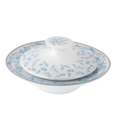 Imagem de Manteigueira Redonda Porcelana Schmidt - Dec. Sensile Blu 2424, 2424, 