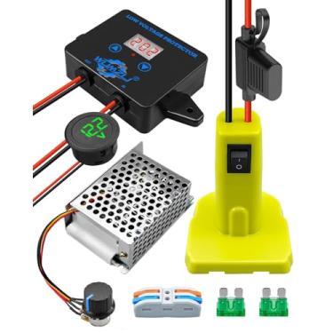 Imagem de WUMZIJ Kit Conversor E Adaptador De Bateria Power Wheel Compatível Com Ryobi 18 V, Atualização Faça Você Mesmo, Carrinho Passeio Para Crianças Protetor Baixa Tensão, Controlador Velocidade, Fusível