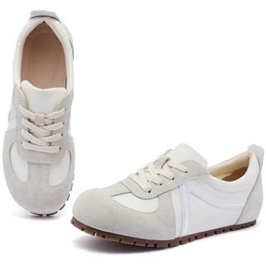 Imagem de RCTEC Mocassins femininos casuais confortáveis sapatos de caminhada femininos modernos calçados, Bege, 41