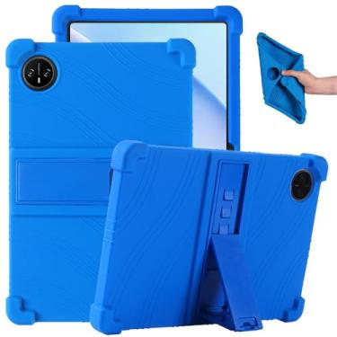 Imagem de Sozengba Capa para tablet DOOGEE Tab A9, para DOOGEE Tab A9 Pro 10,1 polegadas, capa protetora à prova de choque de silicone macio e ajustável para crianças de 10,1 polegadas (azul)