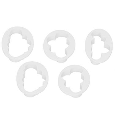 Imagem de 5 Pçs Conjunto de Cortador de Biscoitos de Molde de Bolo, Ferramentas de Molde de Cozimento de Fondant de Decoração Fácil de Limpar e Seguro para Máquina de Lavar Louça para