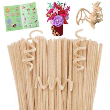 Imagem de Limpadores de cachimbo Giwrmu Apricot Chenille Stem 100 peças