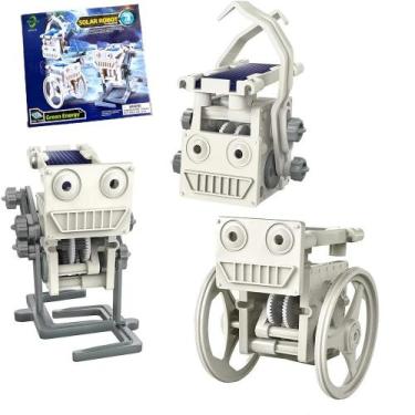 Imagem de Kit Robo Solar Completo Brinquedo Robotica Estacao Solar 3 Em 1 Educac