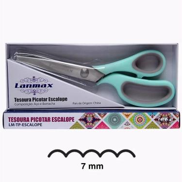 Imagem de 2X Tesoura De Picotar Escalope Corte Arredondado Profissiona