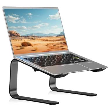 Imagem de suptek Suporte de alumínio para laptop, ergonômico removível para mesa, design de resfriamento ventilado, suporte de notebook compatível com MacBook Air/Pro, Dell, HP, Lenovo e mais laptops de 10 a 16