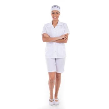 Imagem de Kit com 2 Conjuntos de jaleco e bermuda em Tecido Oxford para Copeira,