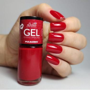 Imagem de Esmalte Efeito Gel Pulsando Bella Brazil 9ml  Brilho e Longa Duração
