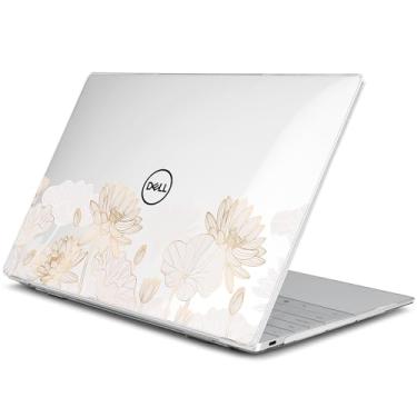 Imagem de Batianda Capa para laptop Dell XPS 13 2024 Copilot+ PC tela de 13,5 polegadas número do modelo 9345/9350, capa rígida ultrafina e leve resistente a arranhões com proteção profissional, lótus dourado