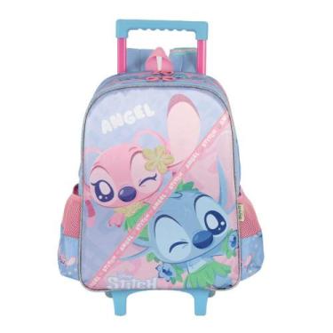 Imagem de Mochila Grande de Rodinha Disney Stitch Infantil Licenciada - Luxcel, 