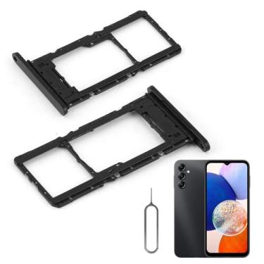 Imagem de 2 peças de bandeja de cartão SIM para Samsung Galaxy A14 5G SM-A146 Suporte de substituição para cartão SIM para Samsung Galaxy A14 5G com pino de ejeção aberto