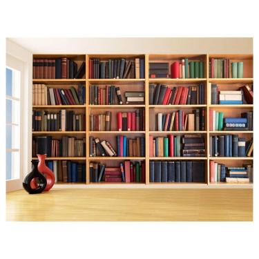Imagem de Papel De Parede 3D Estante De Livros Fundo Vídeo 3,5M Est05