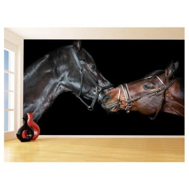 Imagem de Papel De Parede Animais Casal Cavalos Fazenda 3,5M Anm311