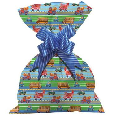 Imagem de Saco de presente estradinha perolado com 50 pecas 43x59cm - GALA EMBAL