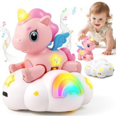 Imagem de Brinquedo de engatinhar Duchong Baby Unicorn com música de 6 a 12 mese