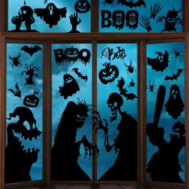 Imagem de Adesivos e adesivos de silhueta de Halloween da Window Clings Joy Bang