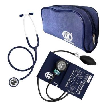 Imagem de Conjunto BIC Innova Plus, Esfigmomanômetro + Estetoscópio, azul
