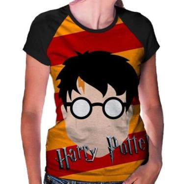 Imagem de Camiseta Raglan Baby Look Harry Potter Ref:405 - smoke, Preto, G