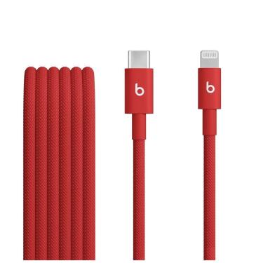Imagem de Cabo trançado de USB-C para Lightning da Beats (1,5 m), Vermelho elétrico