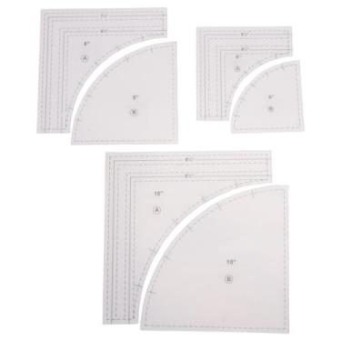 Imagem de Pssopp 3 Conjuntos de Réguas Acolchoadas Grandes, Régua de Retalhos de Costura Acrílica, Modelos de Acolchoamento, Materiais de Costura para Artesanato Faça você Mesmo