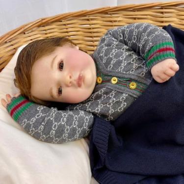 Imagem de Boneca Reborn Realista Menino Joseph, 65cm, Acordado, Estilo Bebê