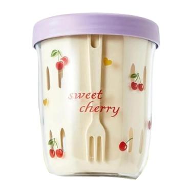 Imagem de Baoblaze Copo para armazenar salada de frutas, portátil, prático, conveniente e leve, com cesto de drenagem. Ideal para festas e escritórios, Style F