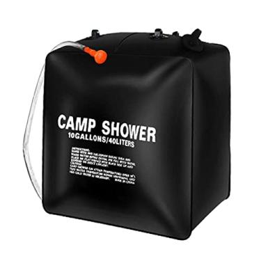 Imagem de Newmind Saco de chuveiro solar de 40 litros, 40 litros, aquecimento solar, acampamento, ao ar livre, água quente, 45 °C, caminhadas, escaladas, viagens, praia