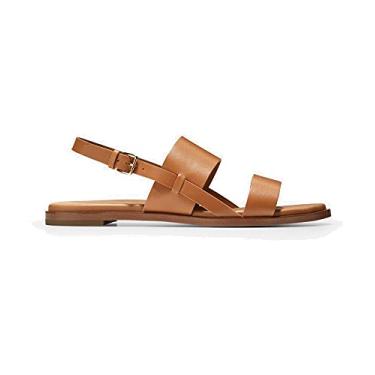 Imagem de Cole Haan Sandália feminina Flynn Flat, Couro de nogueira, 38